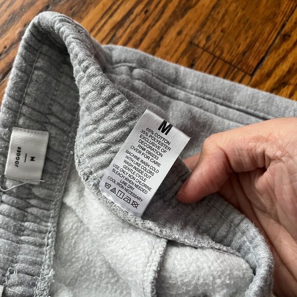 Pacsun Mens Gray Joggers Sweatpants Fleece Drawstring Activewear Size M - Picture 4 of 10